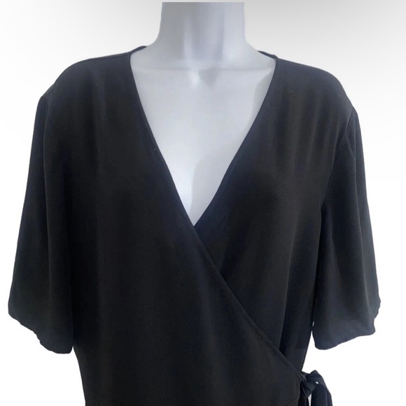 Eileen Fisher Womens Tencel Wrap Career Dress Size 14 Knee Length EUC - Picture 9 of 12